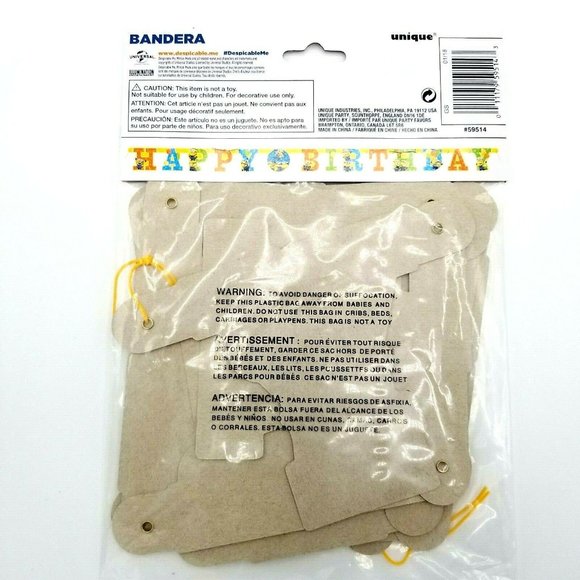 Despicable Me Minions Birthday Party Decorations Tablecloth Birthday Banner NEW - Picture 6 of 6